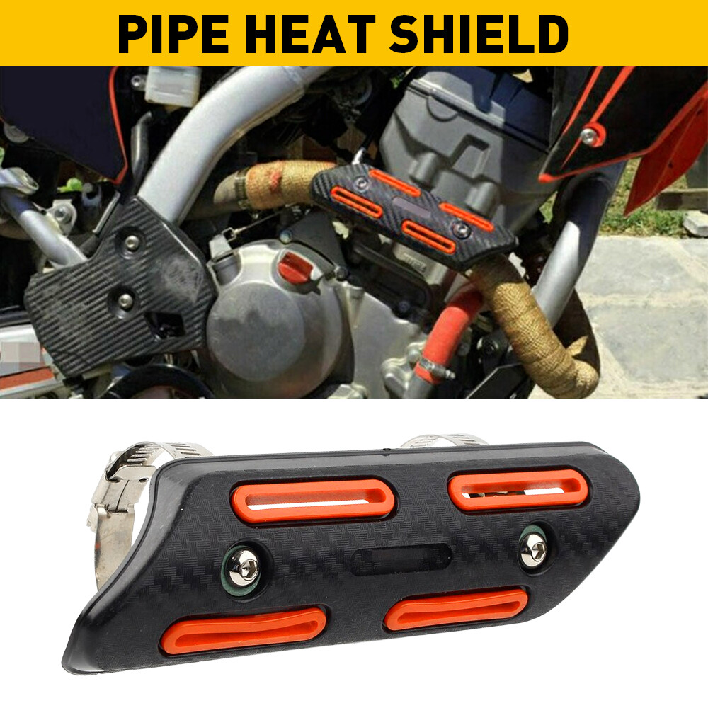 Orange Pipe Heat Shield Guard Protector Cover For Kawasaki Suzuki Honda Yamaha