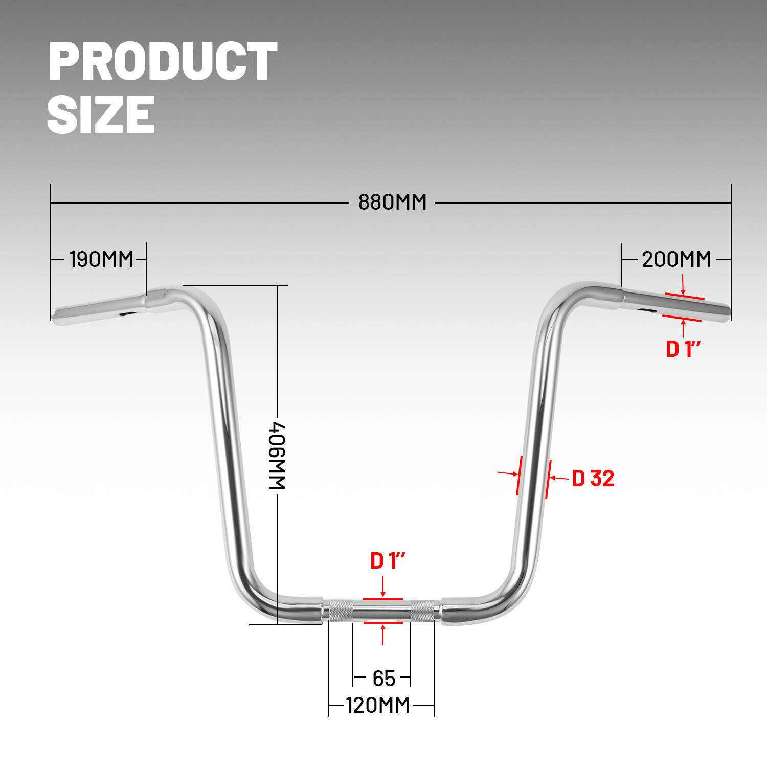 12”/14”/16″ Rise Ape Hanger 1 1/4″ Handlebar Fit For Harley Heritage Softail