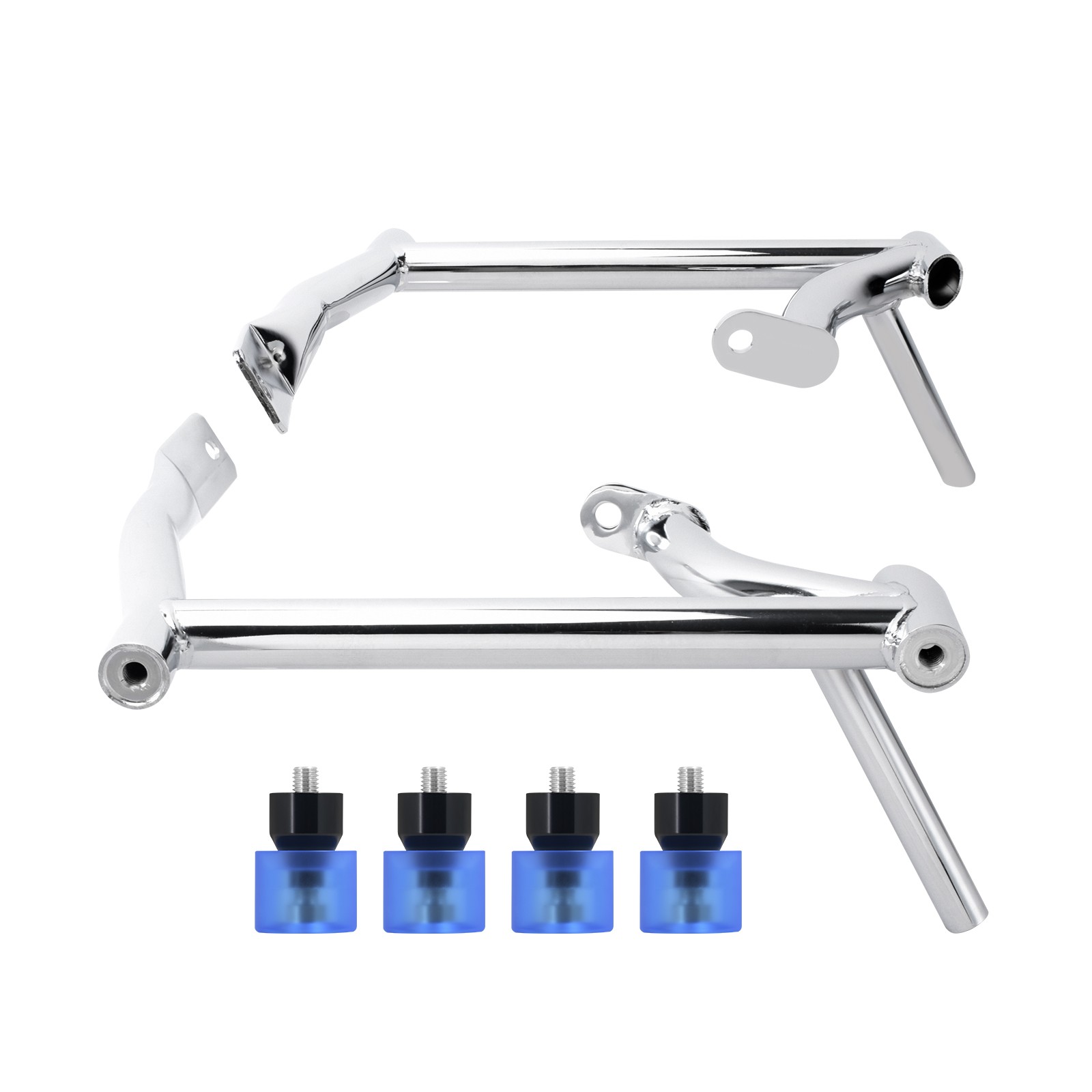 Chrome Saddlebag Bracket Crash Guard Bar w/ Guard Balls For Harley Touring 09-25