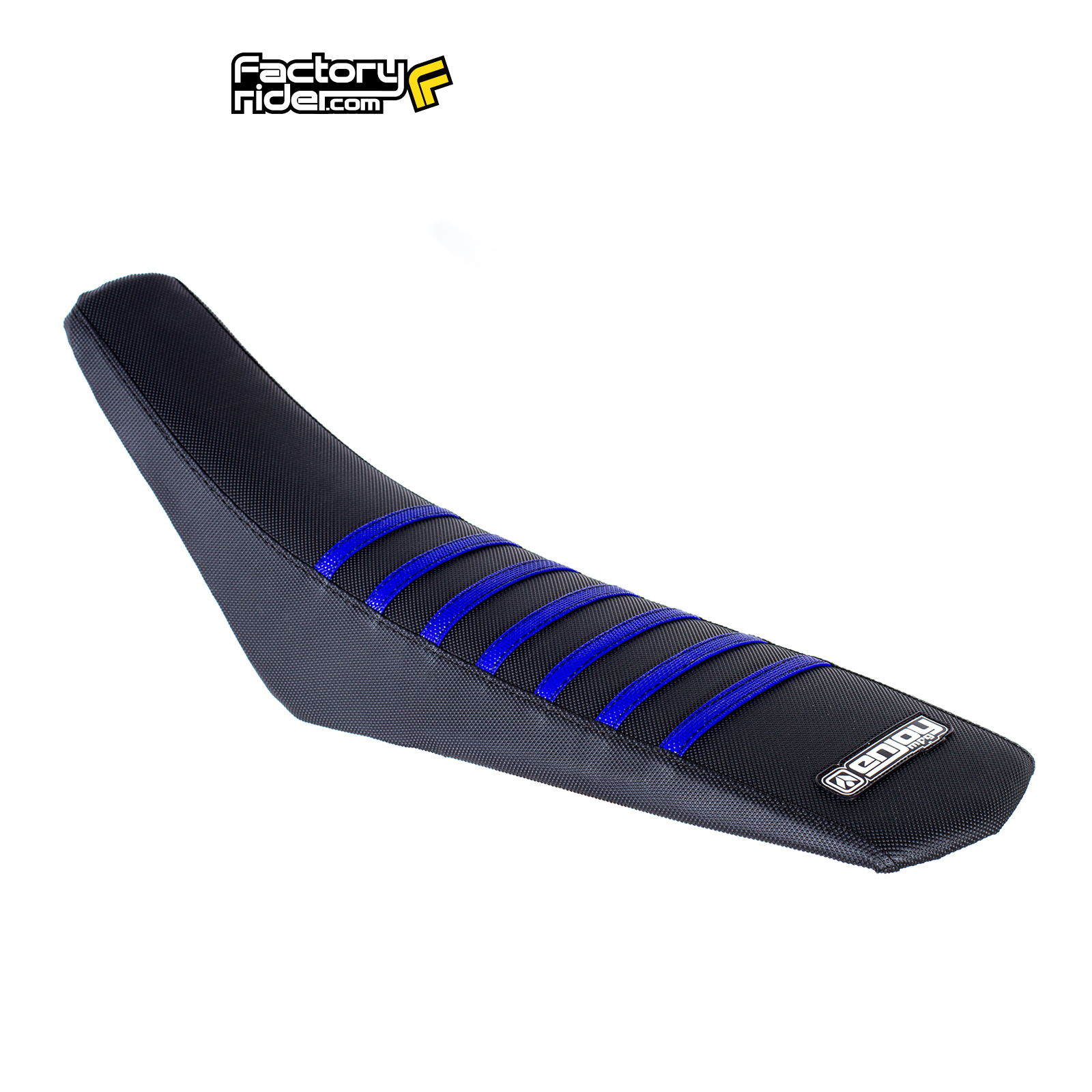 1996-2001 Yamaha YZ 125 250 Seat Cover Gripper ALL BLACK / BLUE RIBS #75