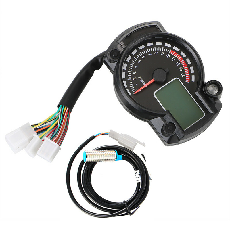 Motorcycle Electronic LCD Tachometer 299KM/H Digital Meter Speedometer Odometer