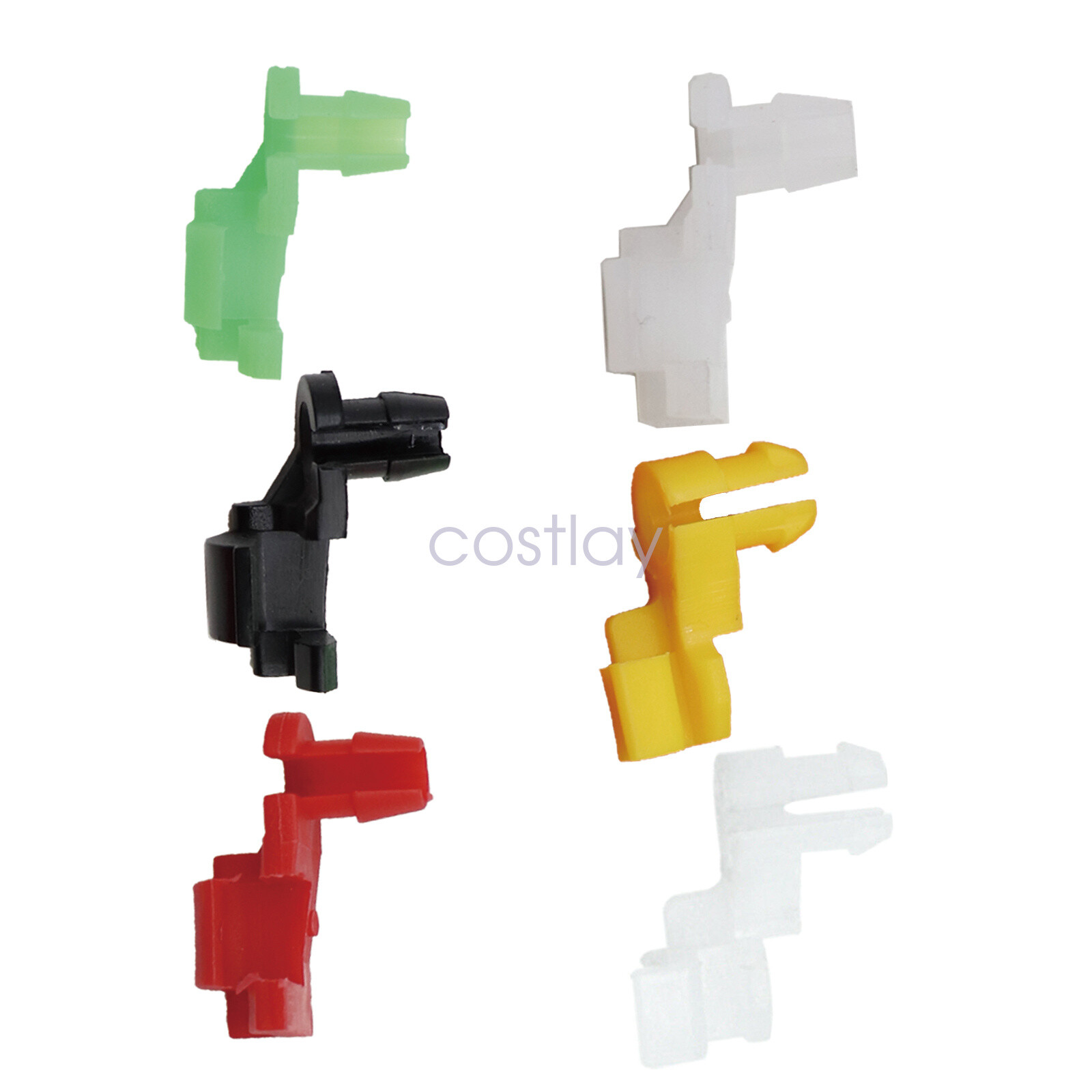 24pcs Nylon Plastic Car Rivets Door Lock Rod Clips Rod Push Fasteners Clip Kit