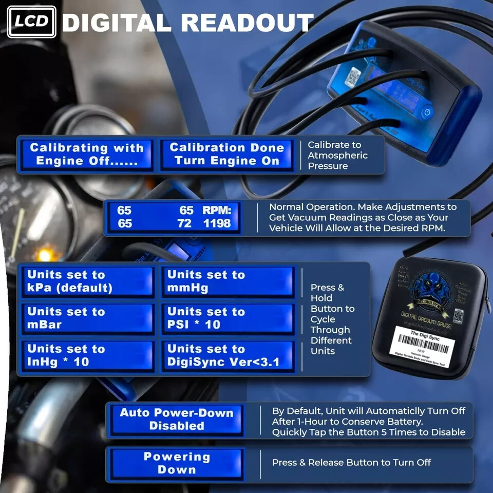 Digi Sync Digital Throttle Body & Carburetor Sync Tool – Any 2-6 Cylinder Engine