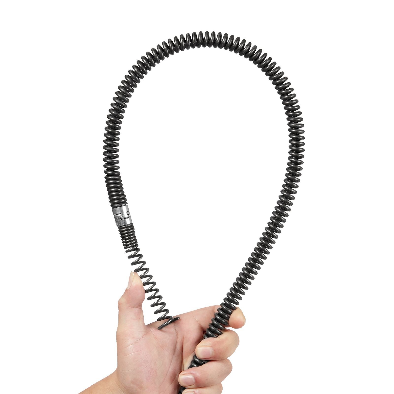 Hollow Core 100FT 5/8in Sectional Drain Cable 7 Cutters for 0.8-3.9in