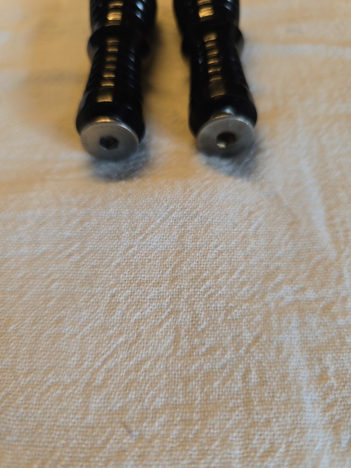 Custom Black Anodized Spiked Toe Pegs – Motorcycle Shifter / Brake Peg Set