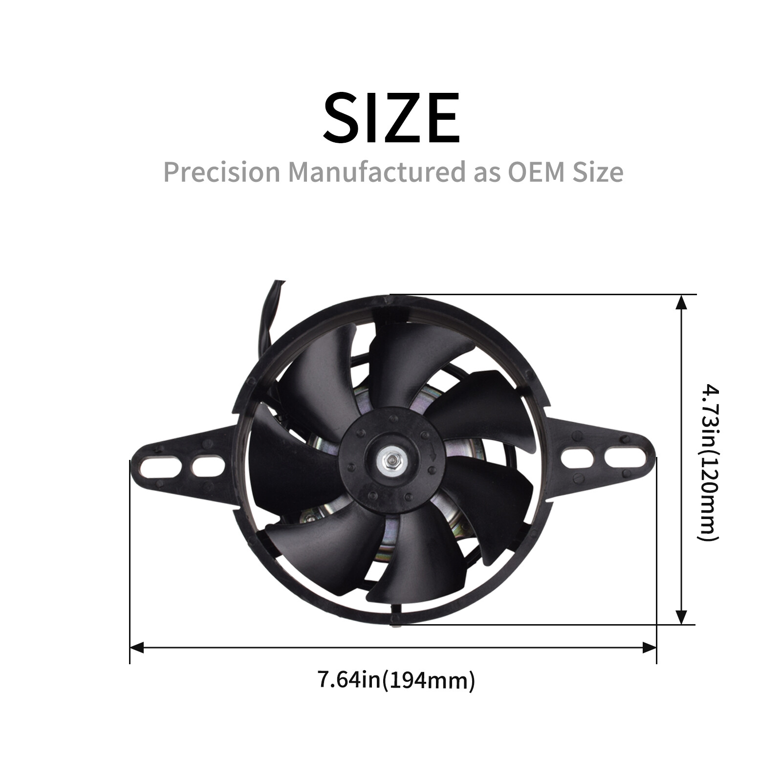 12V DC 4″ Universal Motorcycle Radiator Cooling Fan for Dirt Bike ATV Motocross