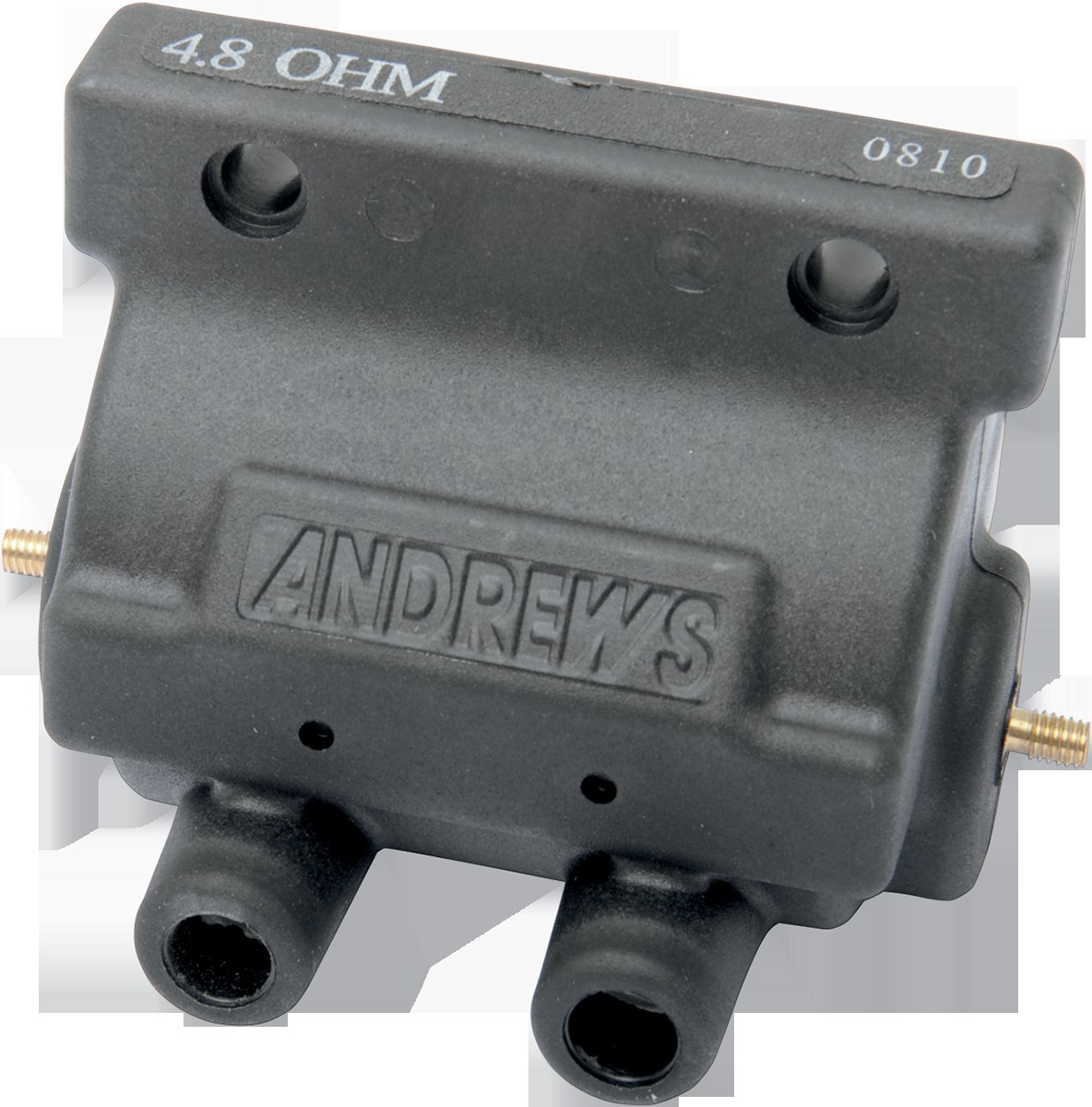 Andrews 237230 12V Ignition Coil 4.8 Ohm for Sportster, Big Twin Black