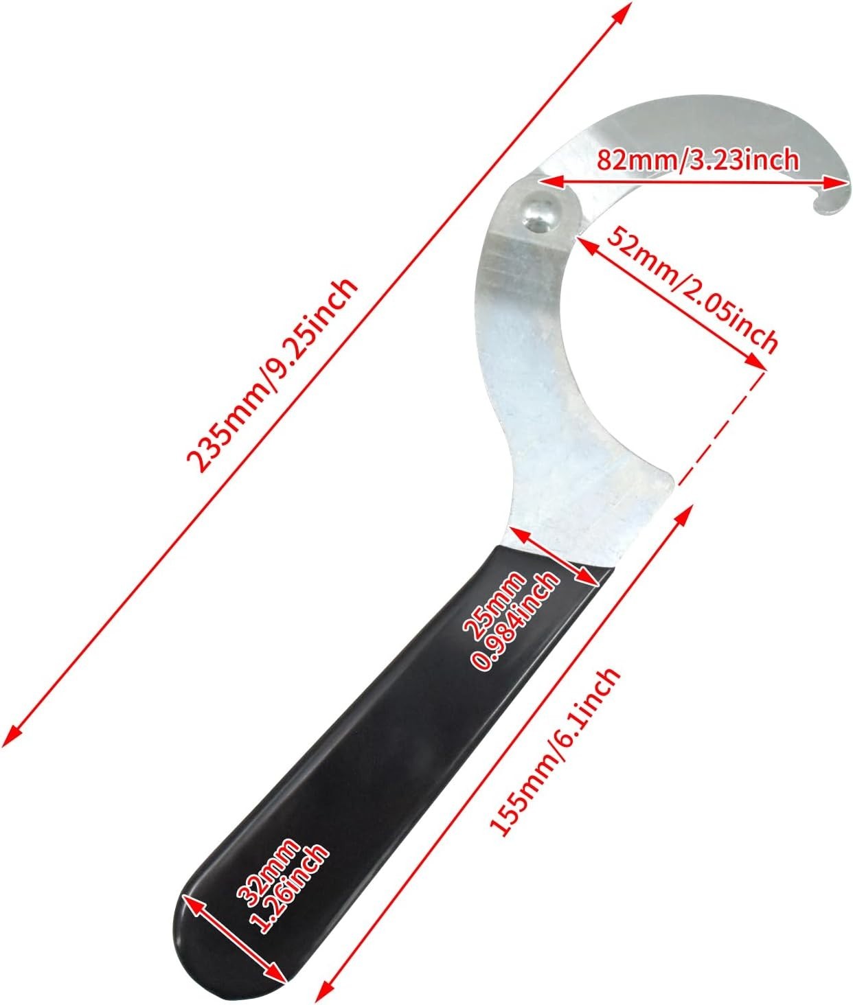Heavy-Duty Carbon Steel Motorcycle Shock Adjustment Tool – Fits 2-4.75 in