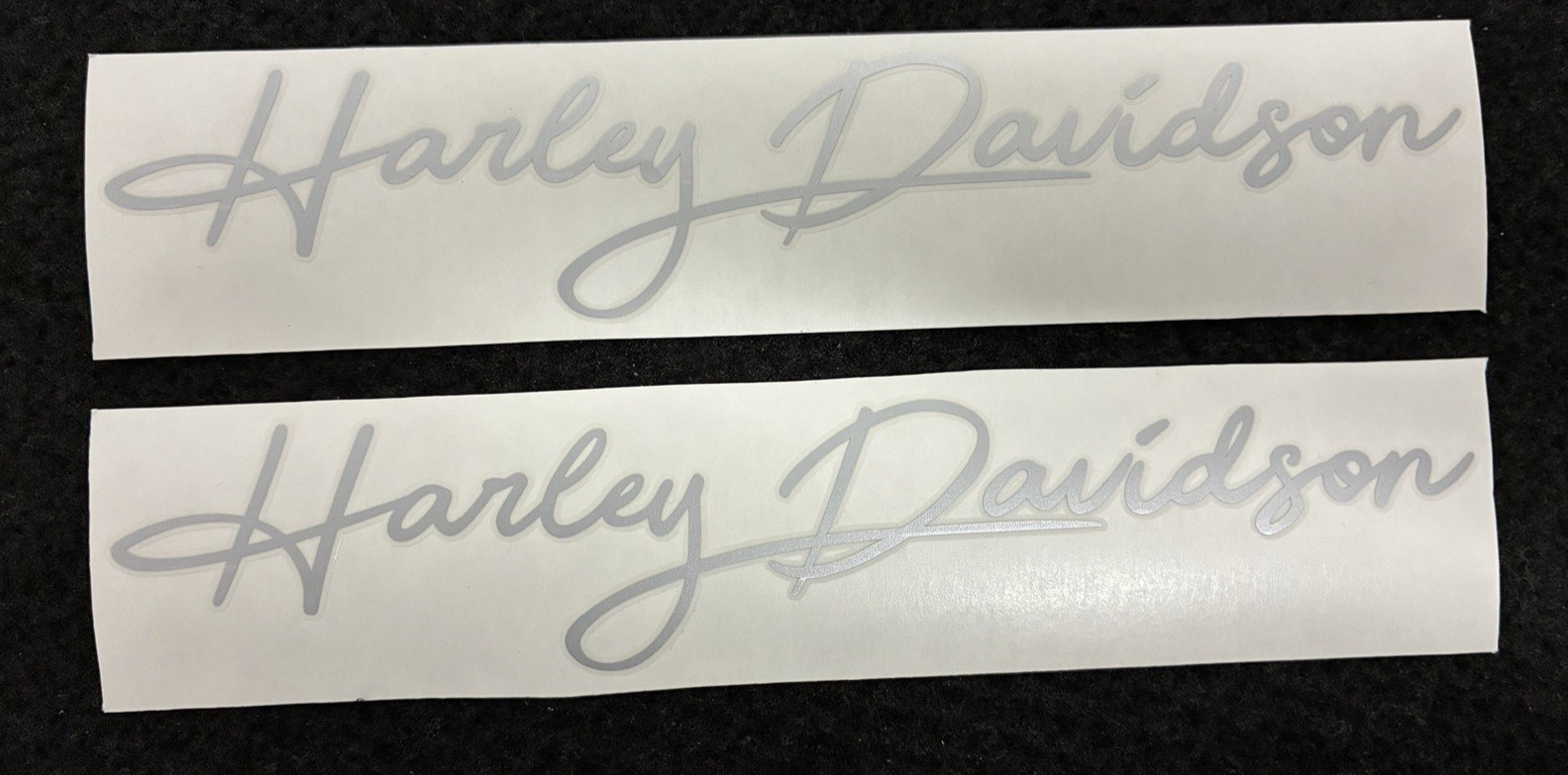 Harley-Davidson Sticker Reproductions – High-Quality Vinyl (Pair)-Silver Model-