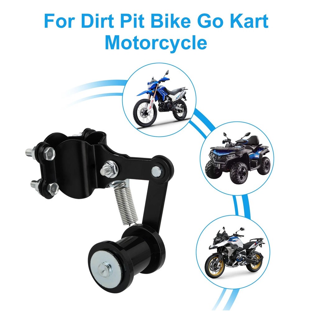 Universal Motorcycle Automatic Adjuster Chain Tensioner Tool Roller Black