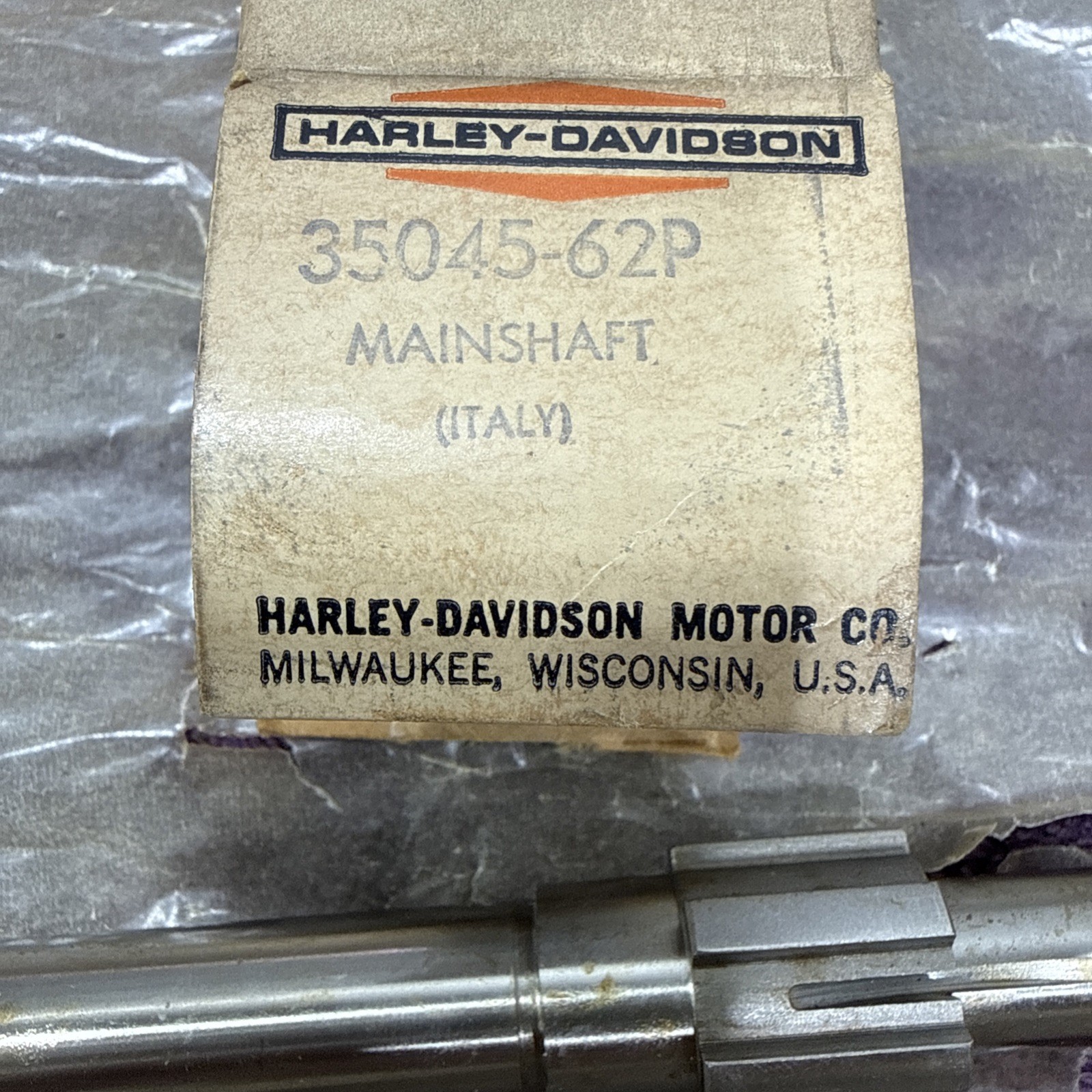 NOS AERMACCHI HARLEY 35045-62P MAINSHAFT 1962-1968 SPRINT C H SS