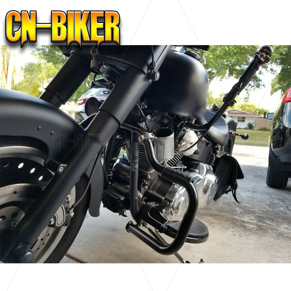 Rust-Proof Mustache Highway Engine Guard Crash Bar For 00-17 Harley Softail FXST