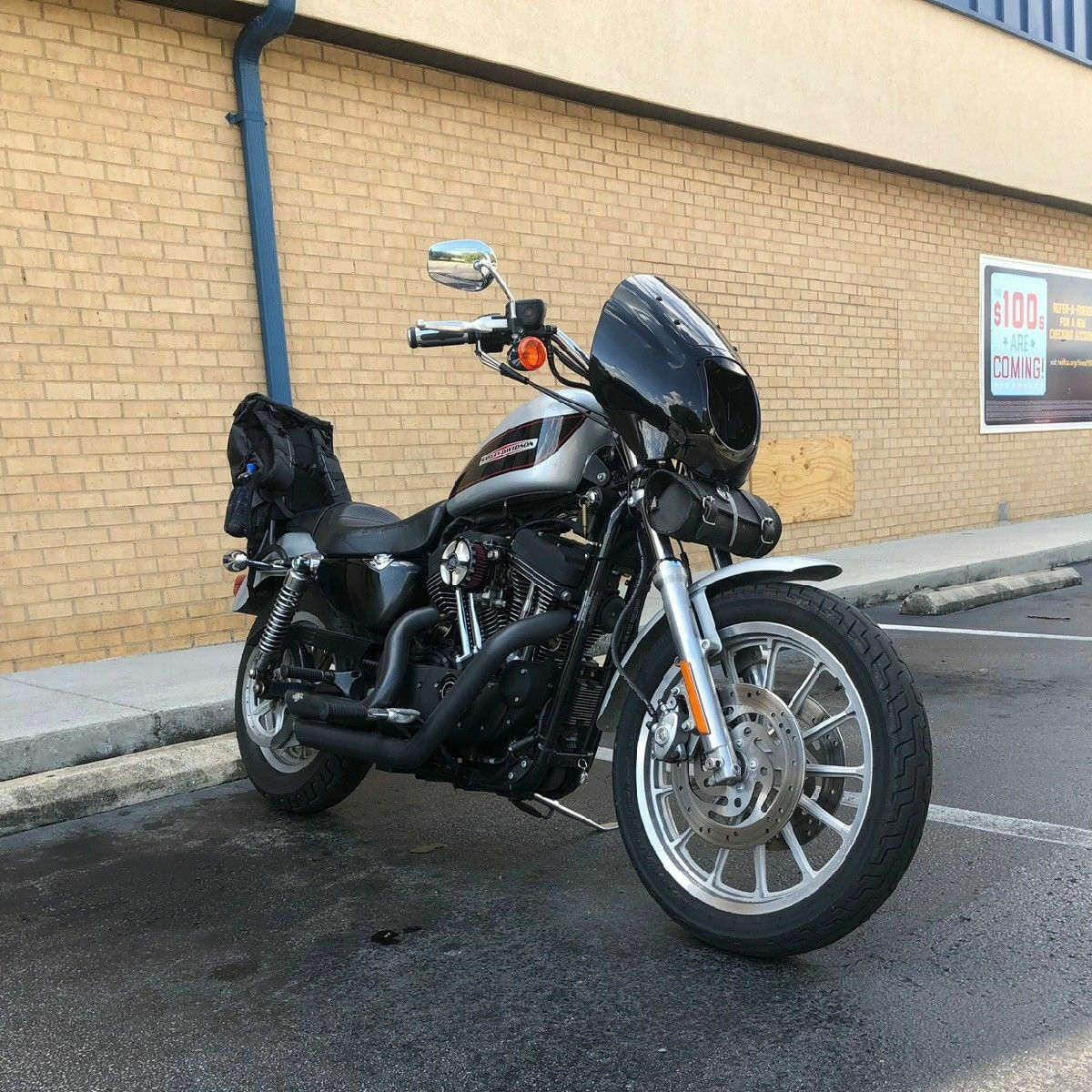Quarter Fairing Windshield Fit For Harley Dyna Low Rider FXDL Street Bob 95-05