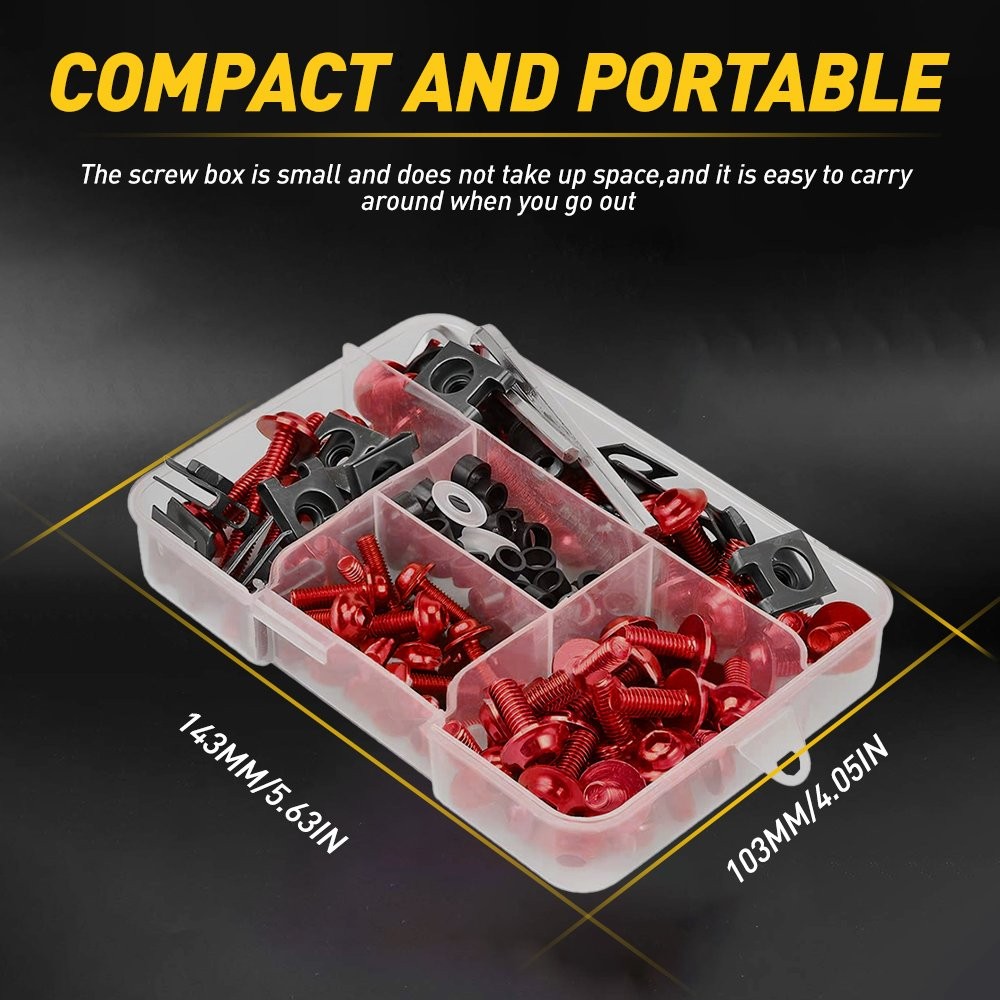 Red Fairing Bolts Screws Shell Hardware Aluminium For Honda CBR600RR CBR1000RR