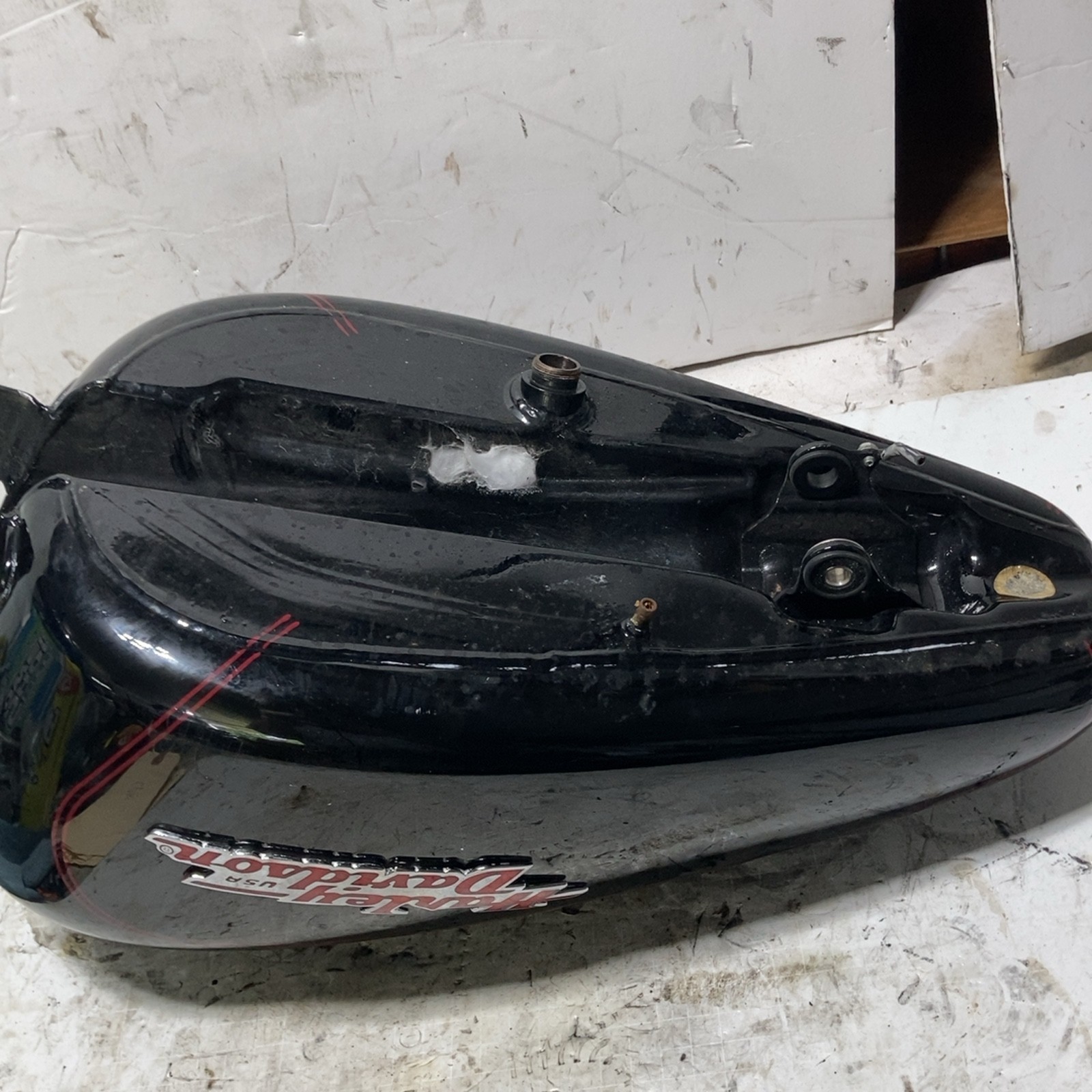 98-03 Harley Sportster XL 883 1200 OEM Fuel Tank Reservoir Vivid Black SM DENT