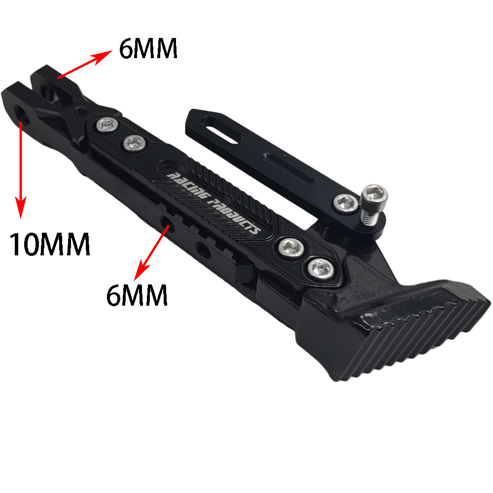 US Adjustable Motorcycle Side Stands Kickstand Holder Aluminum Alloy CNC Black