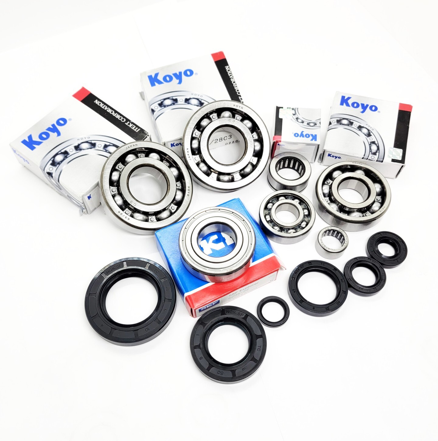 CR250R Crank & Transmission Bearings & Seals Kit 78-80 Elsinore Koyo, SKF Japan