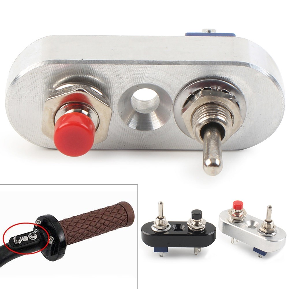 7/8″ Handlebar Mini Dual Toggle Switch Push Button For Horn Headlight ON-OFF