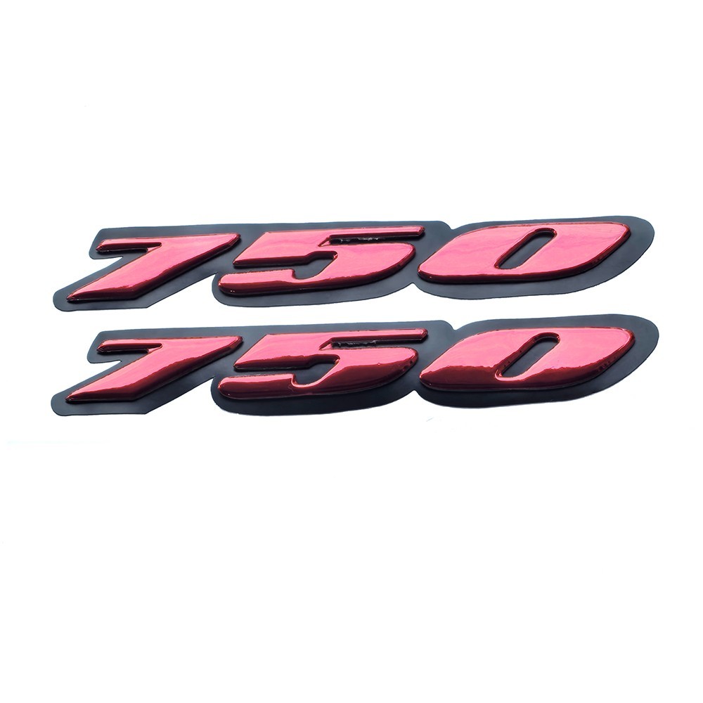 Glossy Red Raised Up Decal Emblem Sticker For GSXR 750 GSXS CB Z FZ