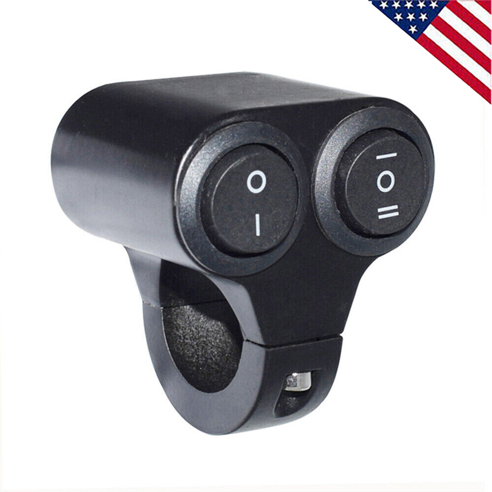Universal 7/8″ Motorcycle ATV Handlebar 12V Dual Button Switch For Honda Yamaha