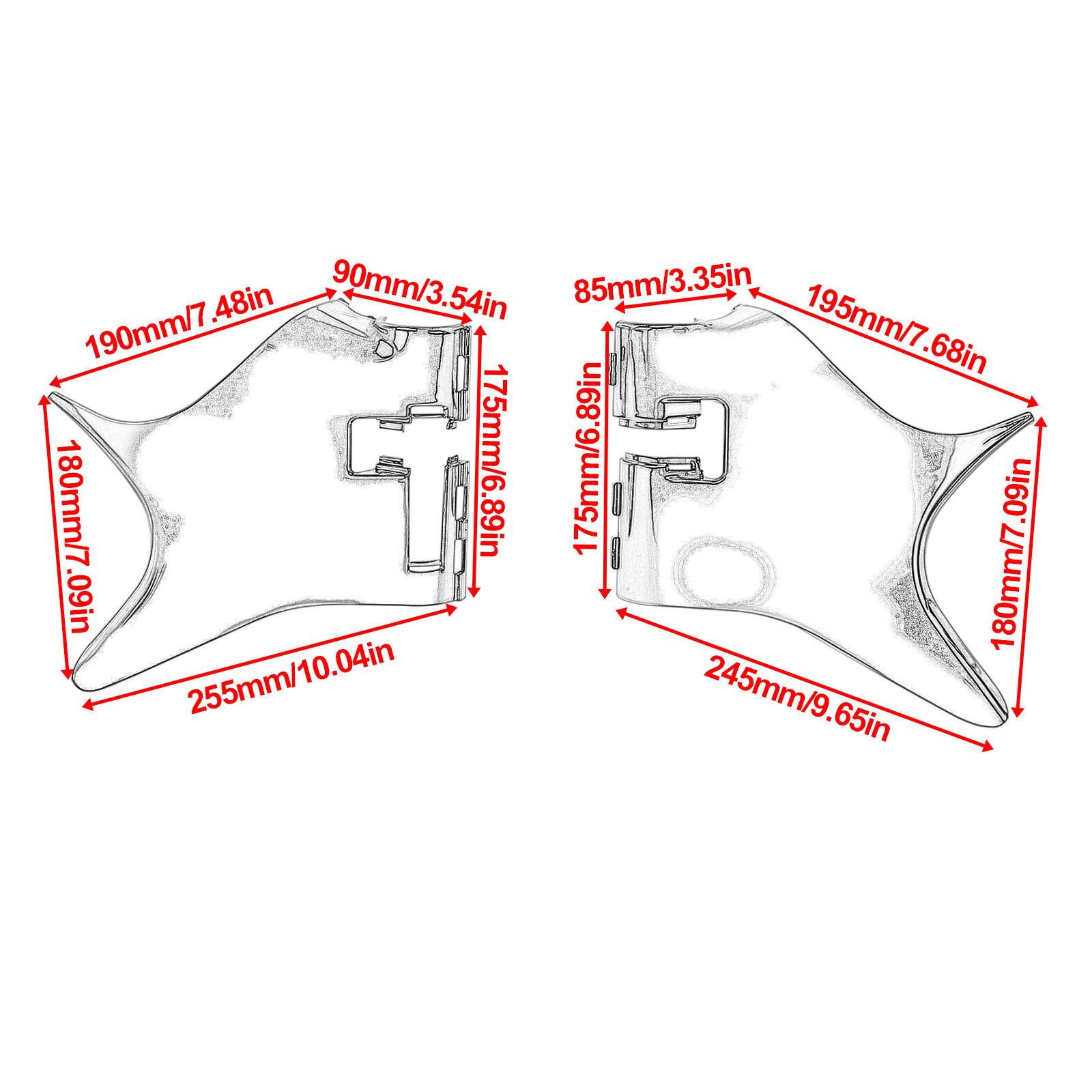 Front Frame Neck Covers For Honda VT600C VT600CD Shadow 600 VLX Deluxe 1988-2007