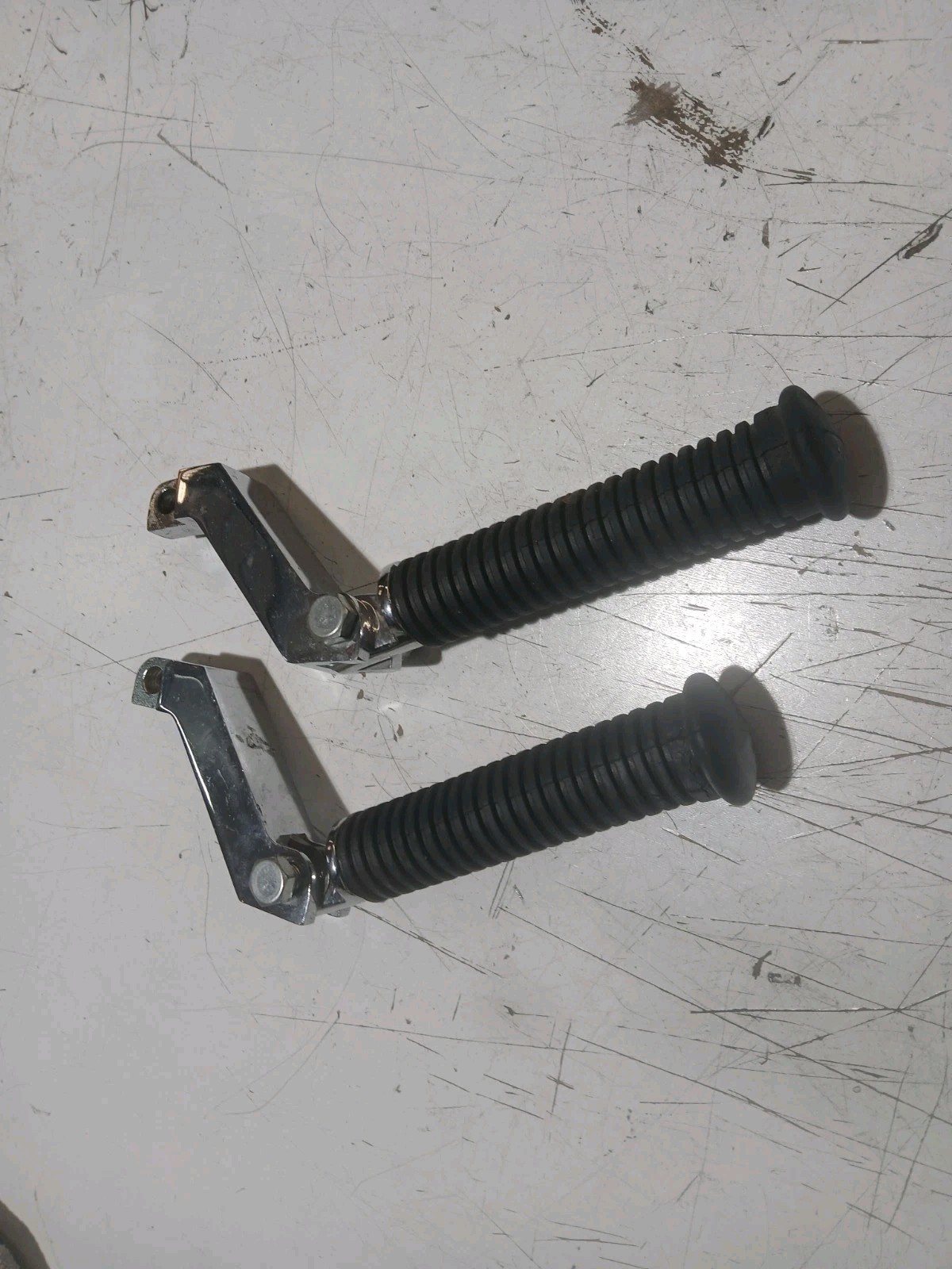Pair Offset Foot Peg Extension Chrome Brackets Harley Davidson