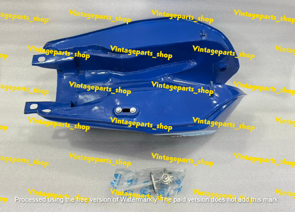 Fit For Yamaha RD250 RD400 Blue Painted Steel Petrol Fuel Tank 1976-1977 Model