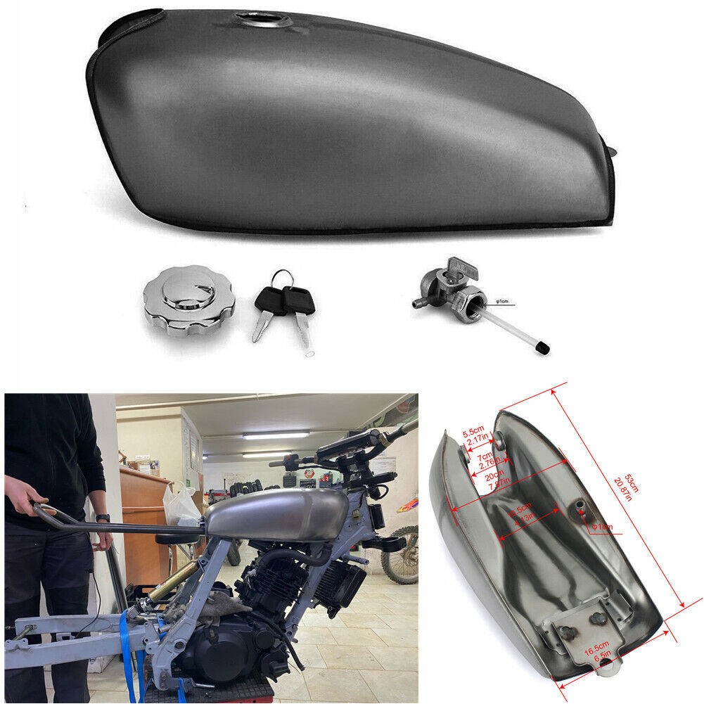 Universal 9L 2.4Gal Cafe Racer Gas Fuel Tank Vintage for Honda XF125 for Yamaha