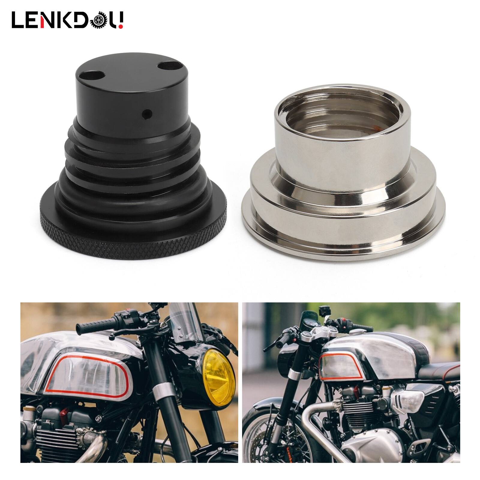 For CNC Flush Mount Gas Cap Pop Up Weld In Bung Chopper Bobber Harley Cafe Racer