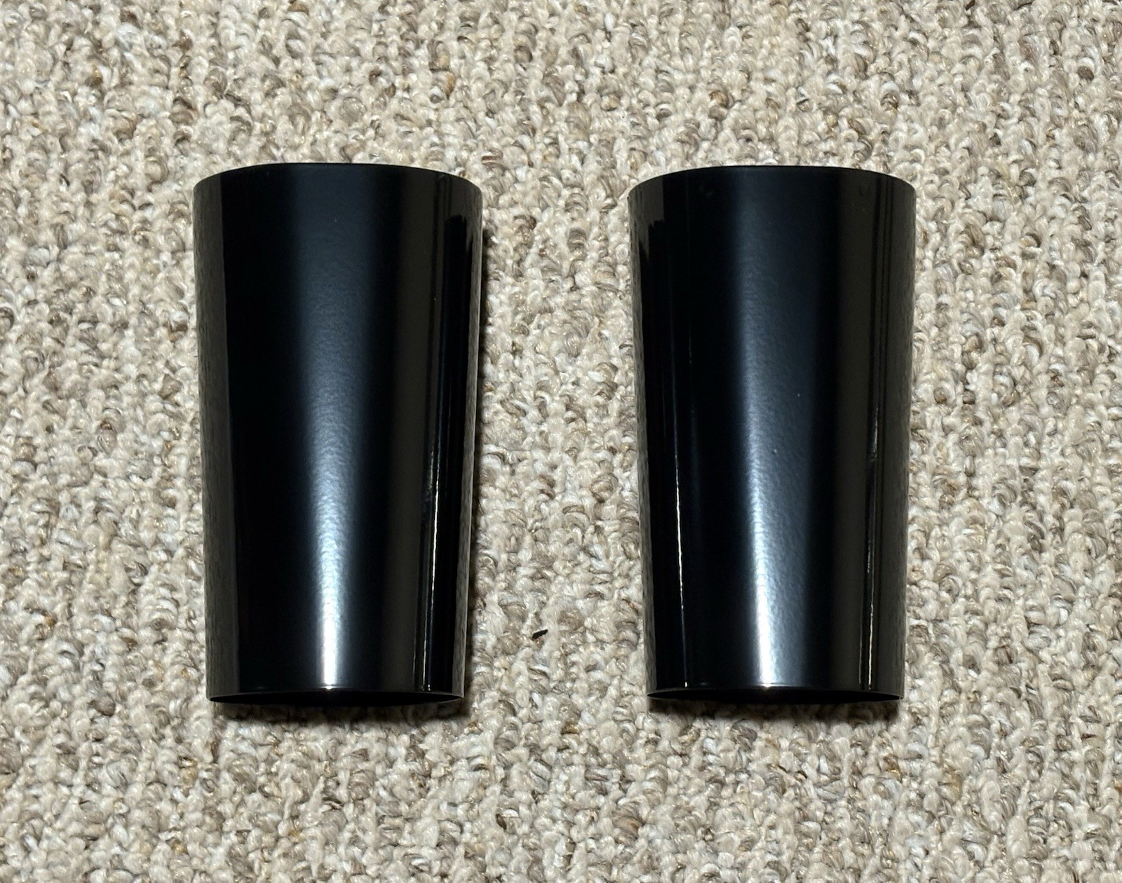 Harley Touring ‘14 Newer Upper Fork Covers Cow Bells Powder Coated Gloss Black