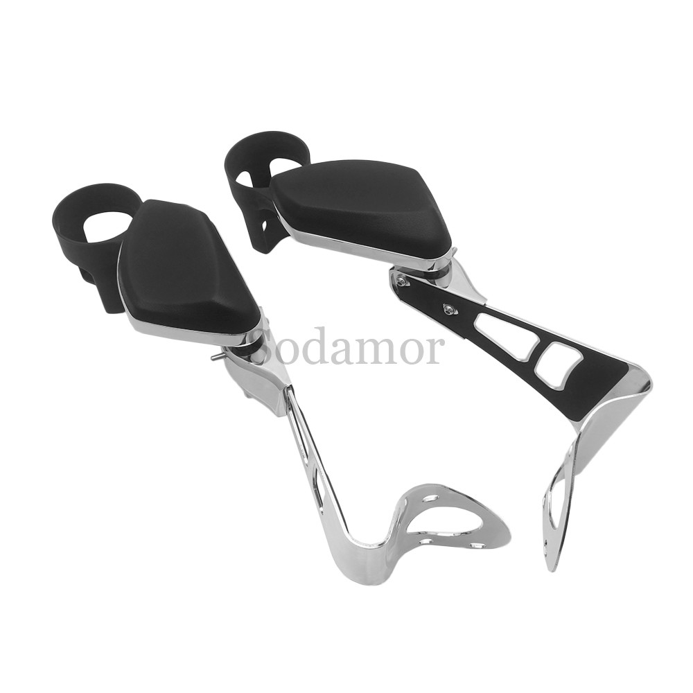 Passenger Armrests w/Drink Cup Holder Chrome For Harley Road Electra Glide 14-UP