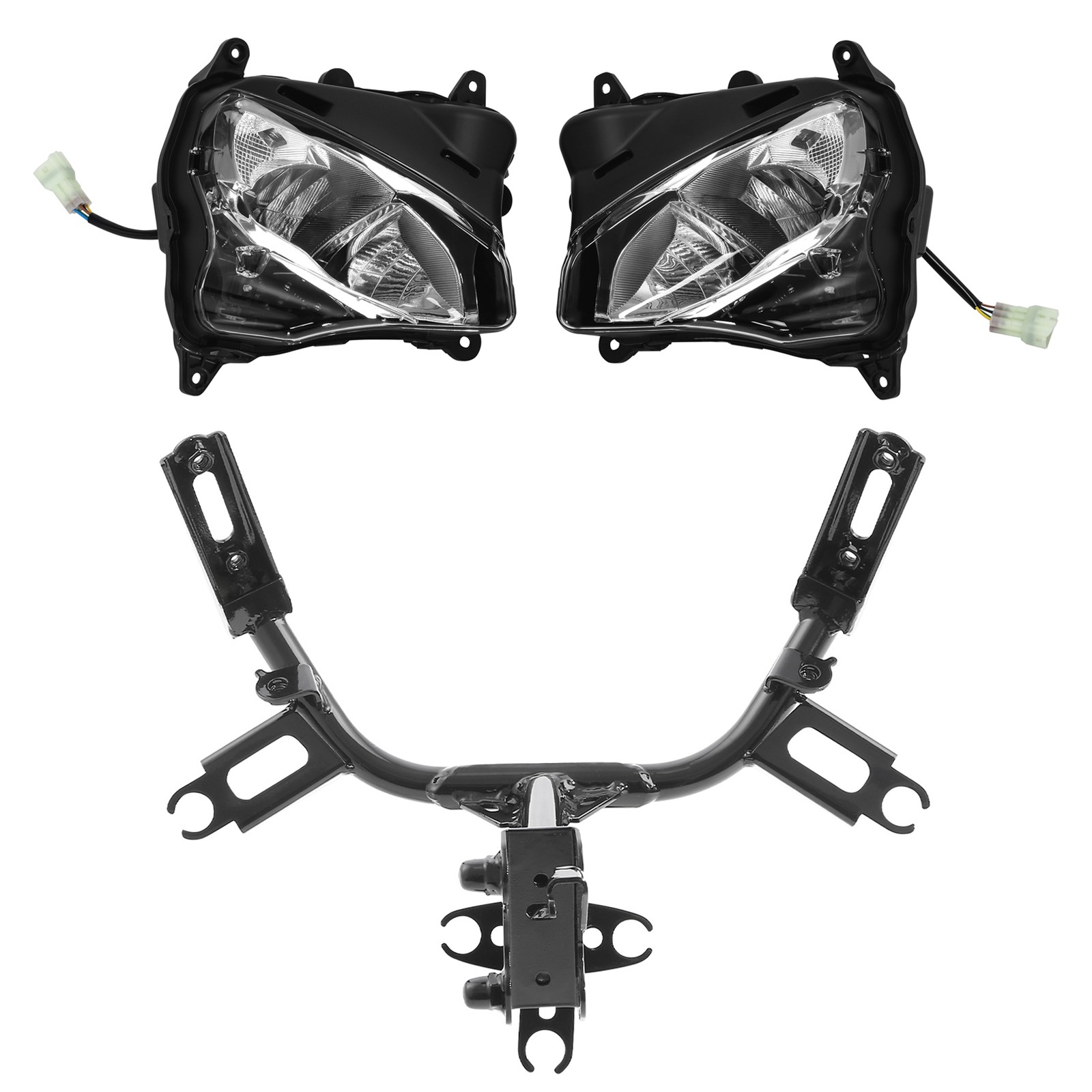 LED Headlight & Upper Fairing Stay Bracket Fit For Yamaha YZF R3 R25 2019-2024