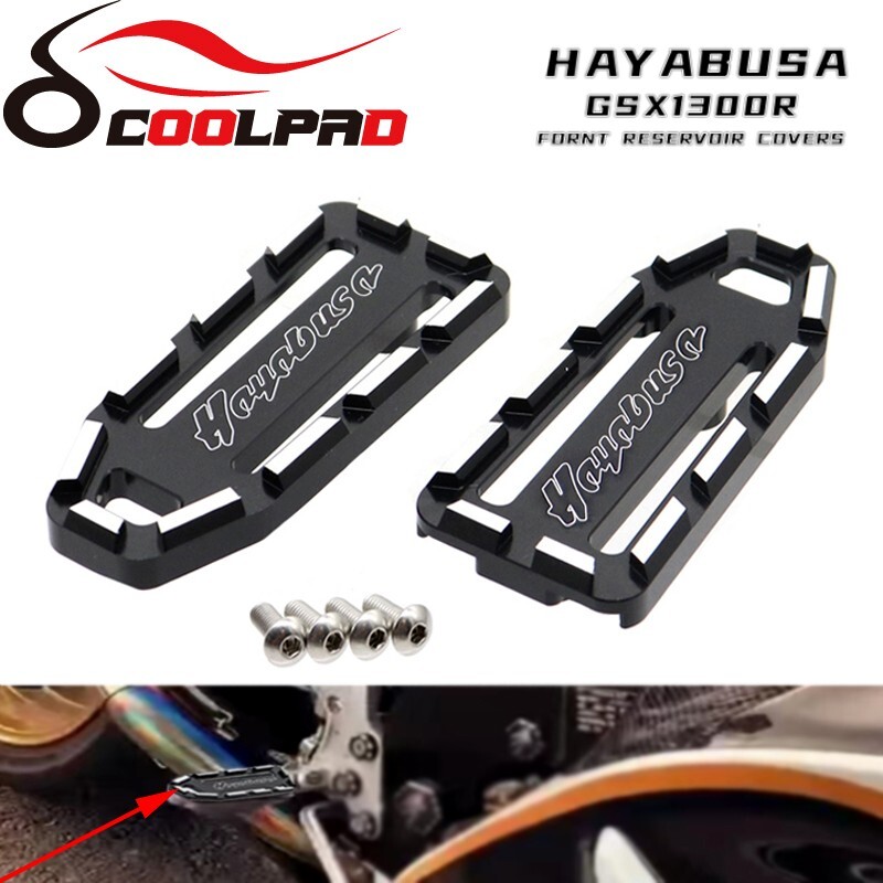 Front Foot Pedal Pad Foot Peg Cover For Suzuki Hayabusa GSX1300R 1999-2022 LOGO