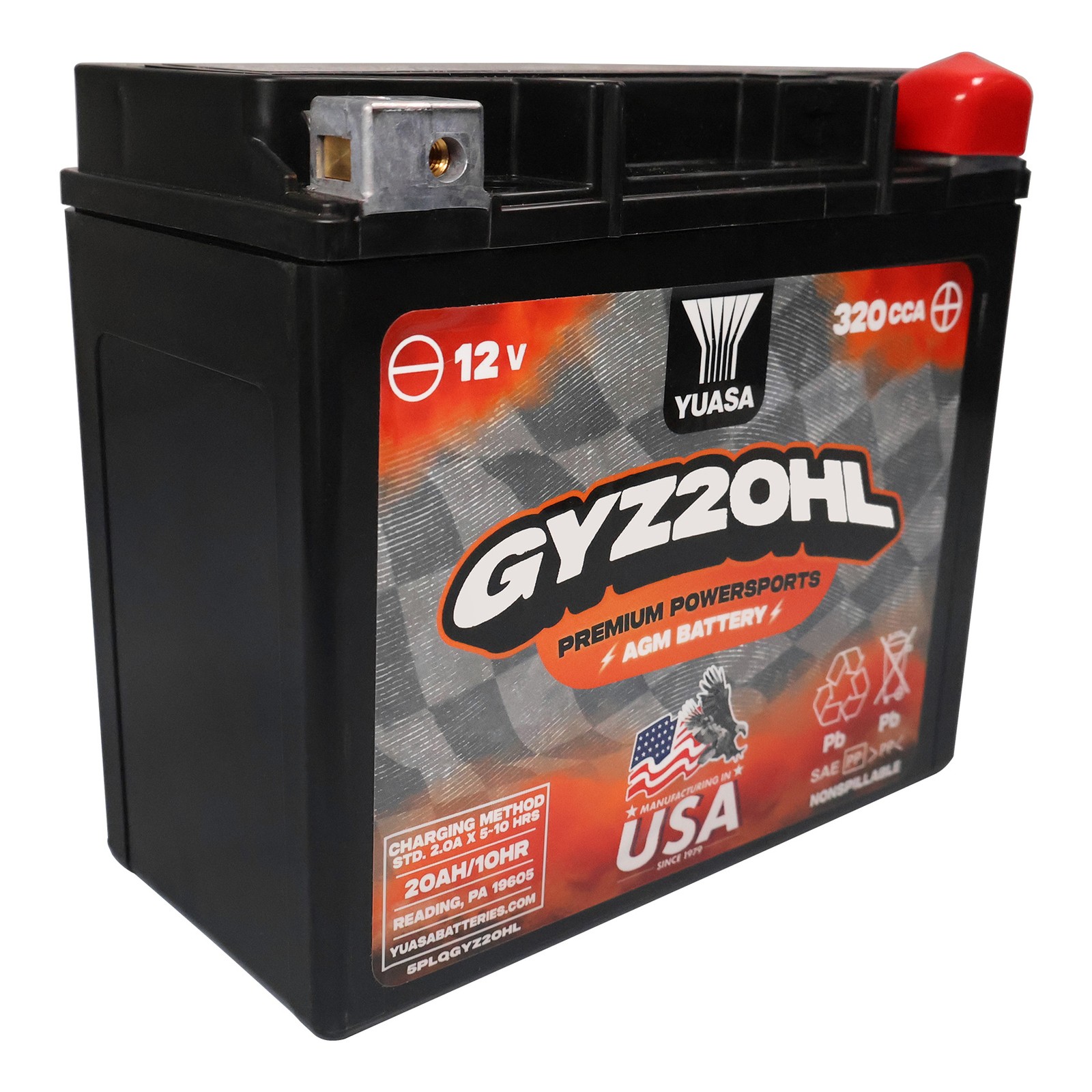 Yuasa AGM Battery GYZ20HL Sealed Factory Activated Fit For Harley Softail Yamaha