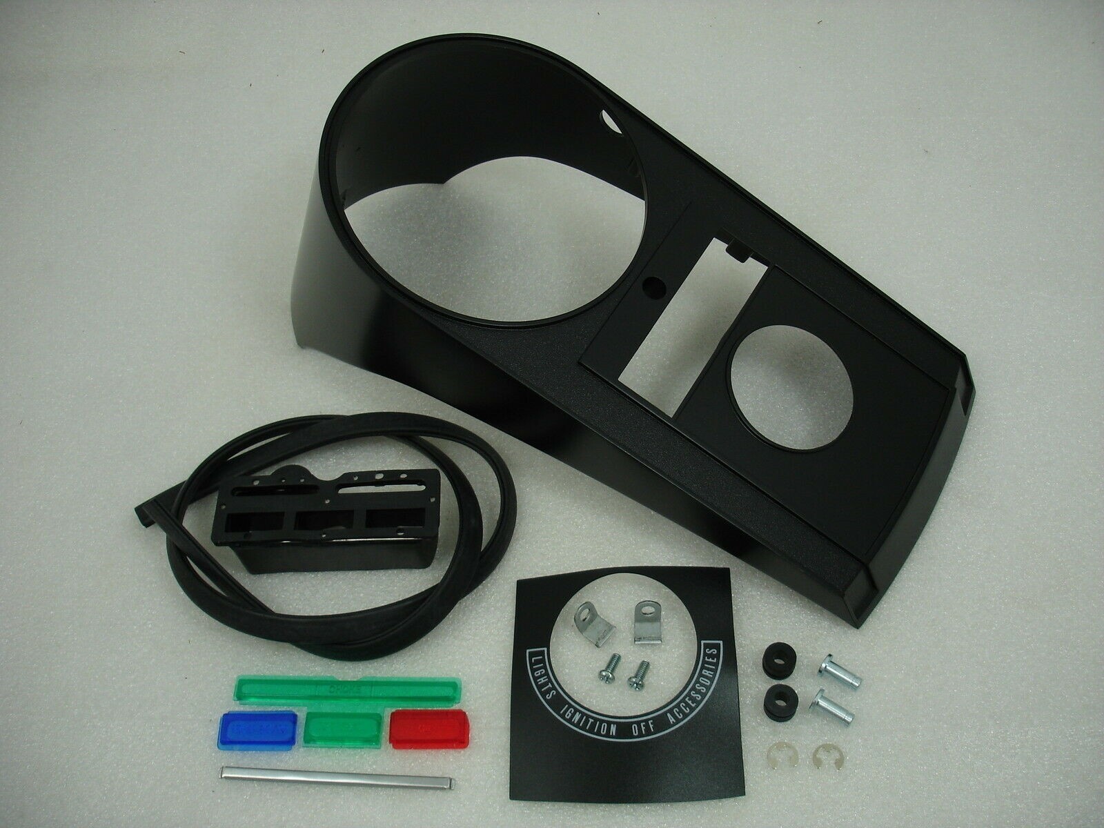 DASH SPEEDOMETER HARLEY FATBOB TANK FLH FXWG FXST LENSES DIE CAST METAL BLACK