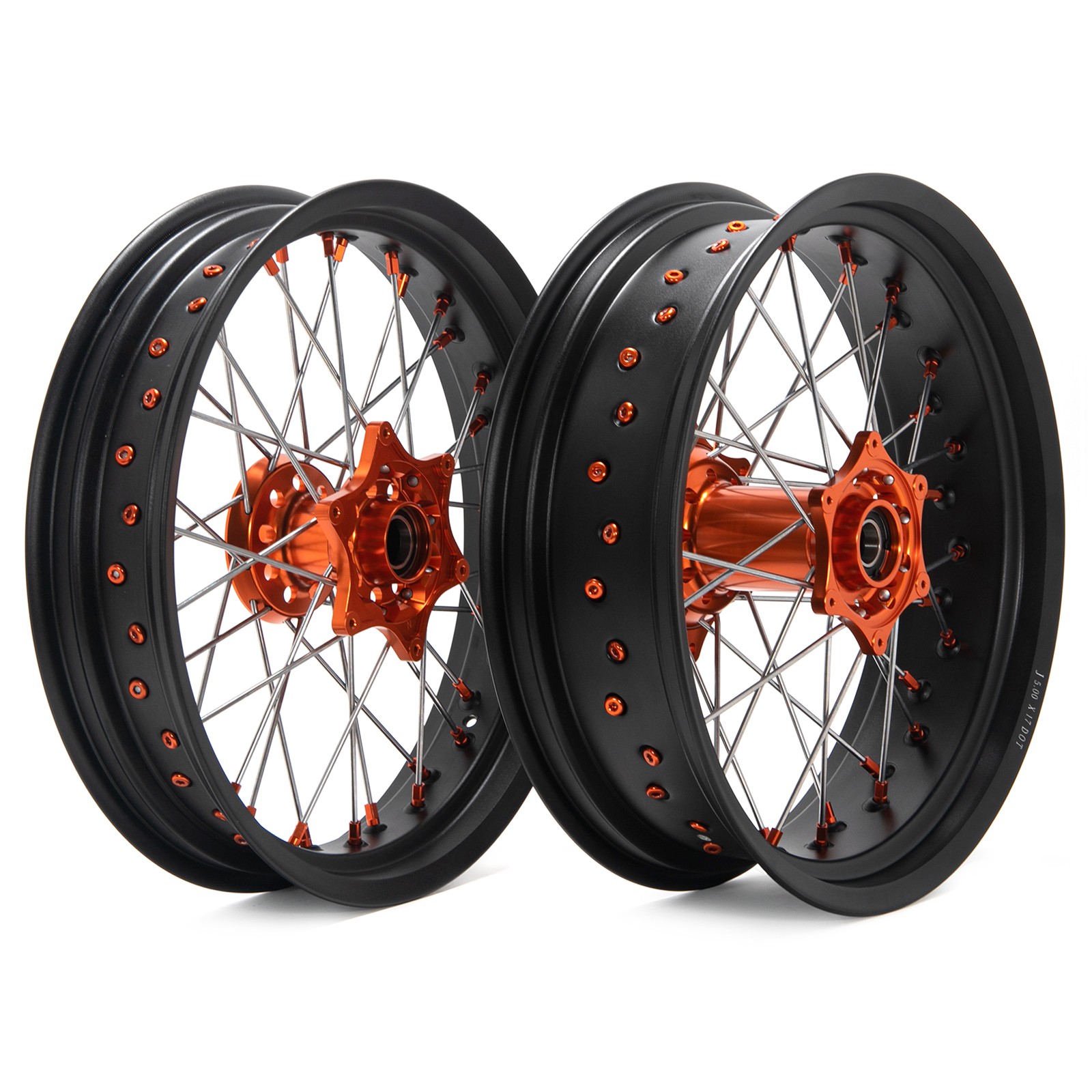 17″x3.5/5 Supermoto Wheel Set For EC MC SXF MXC EXC XC-G XC-W EXC-F XC-F 125-540
