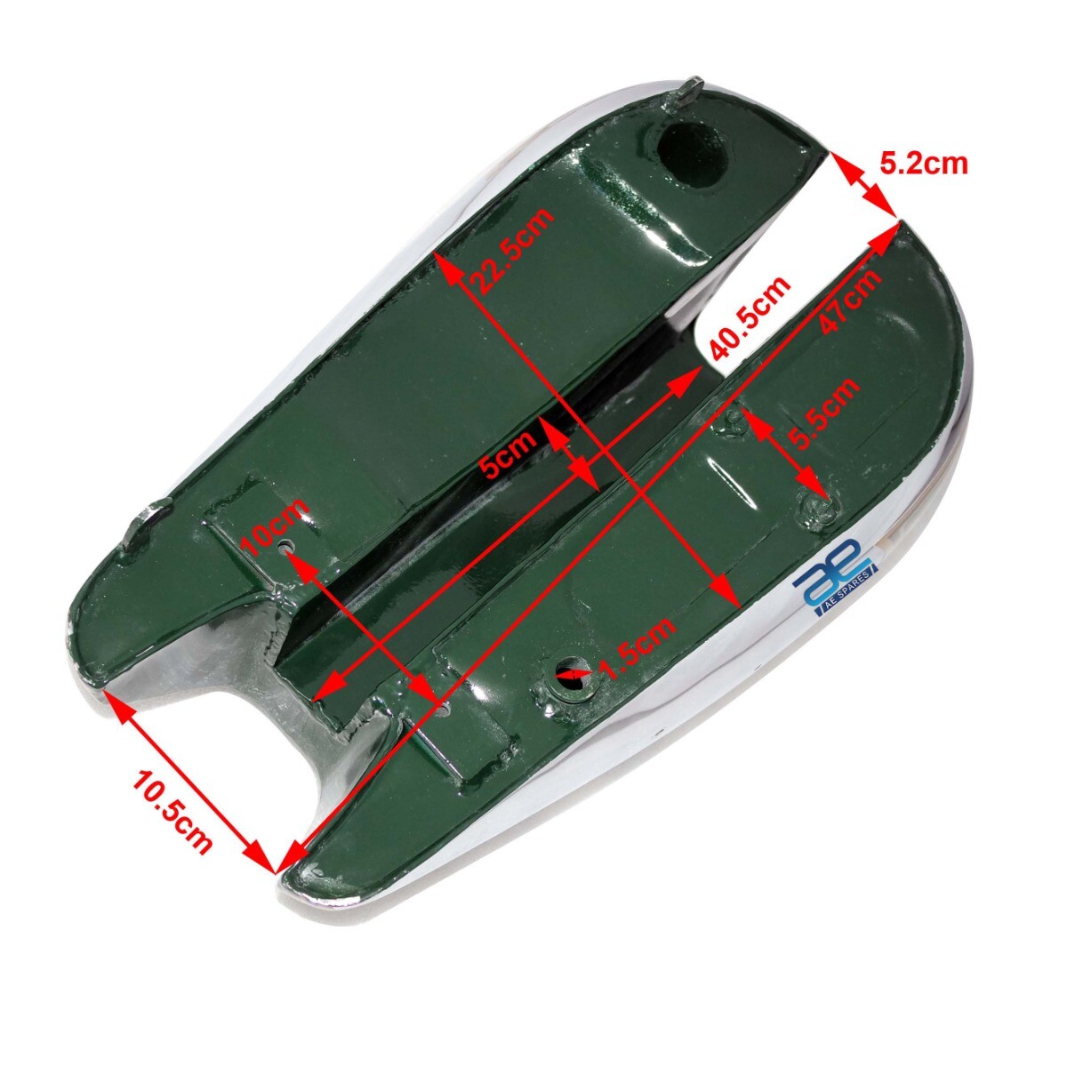 BSA C10 C11 250cc Green Paint & Chromed Petrol Fuel Gas Tank+Speedometer+Cap ECs