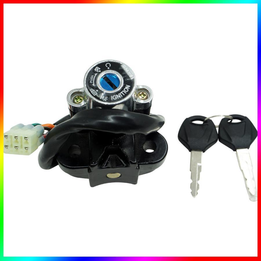 Aluminium Alloy Set Motorcycle Modified Ignition Key Lock w/ Two Keys Universal