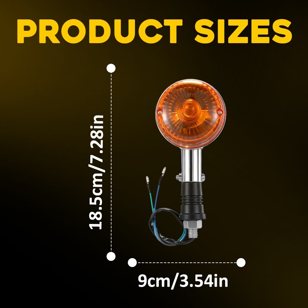 4-40 Chrome Amber Lamp Turn Signal Light 12V for Yamaha Virago XV1000 XV 535 920