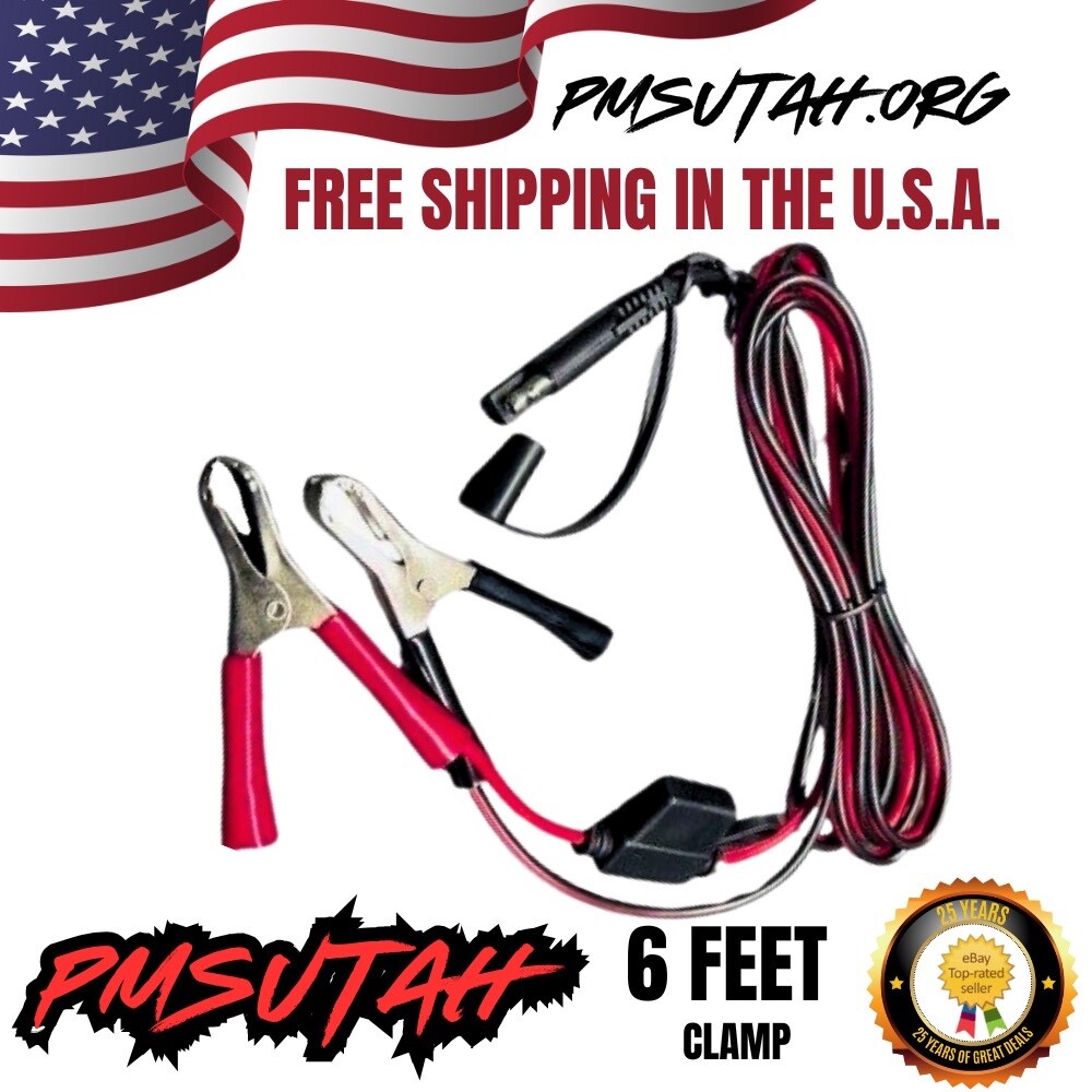 Motorcycle Battery Charger Cord Plug Tender Cable Quick Connect Extension 6”