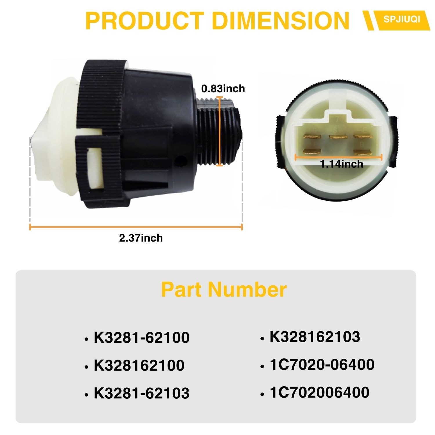 Ignition Key Switch for Kubota Utility Vehicle RTV500 RTV400 RTV-XG850