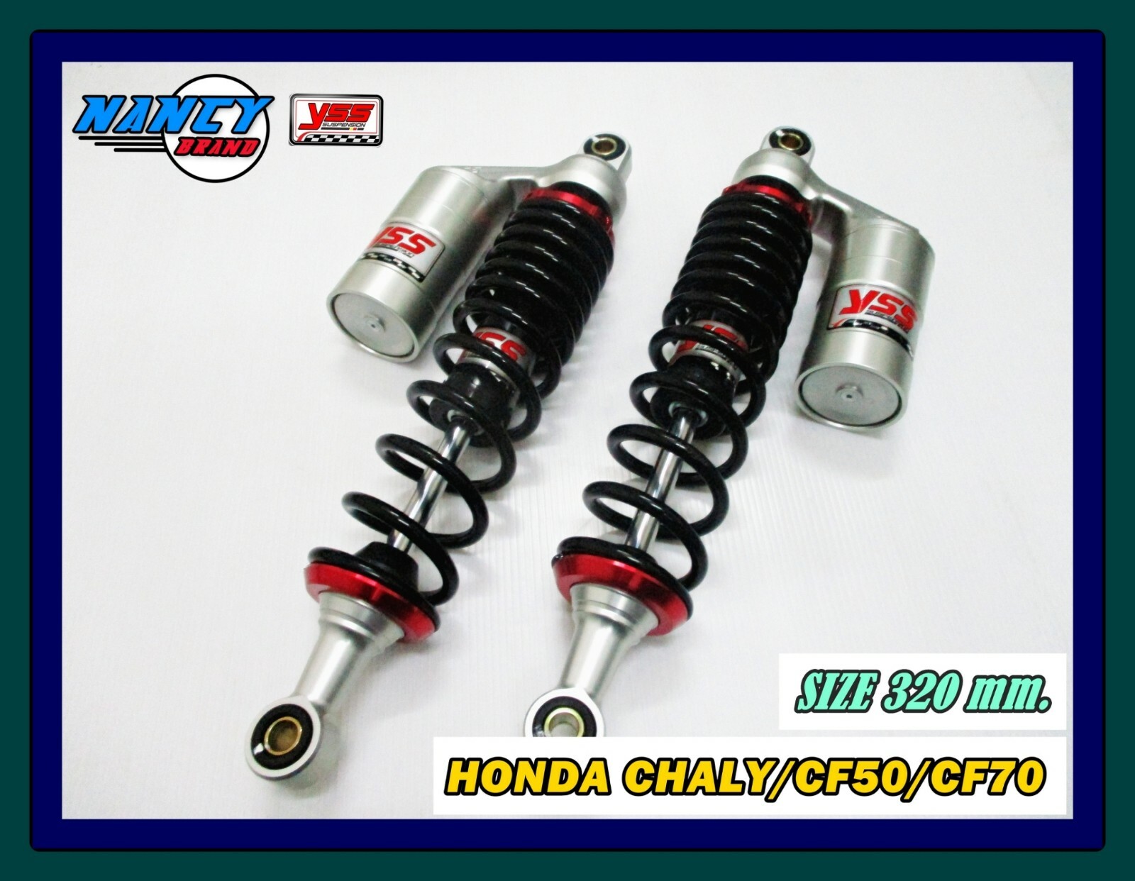 Fit Honda Chaly CF50 CF70 Rear Shock Set YSS Black Shock Spring + Gas Tank #nan#