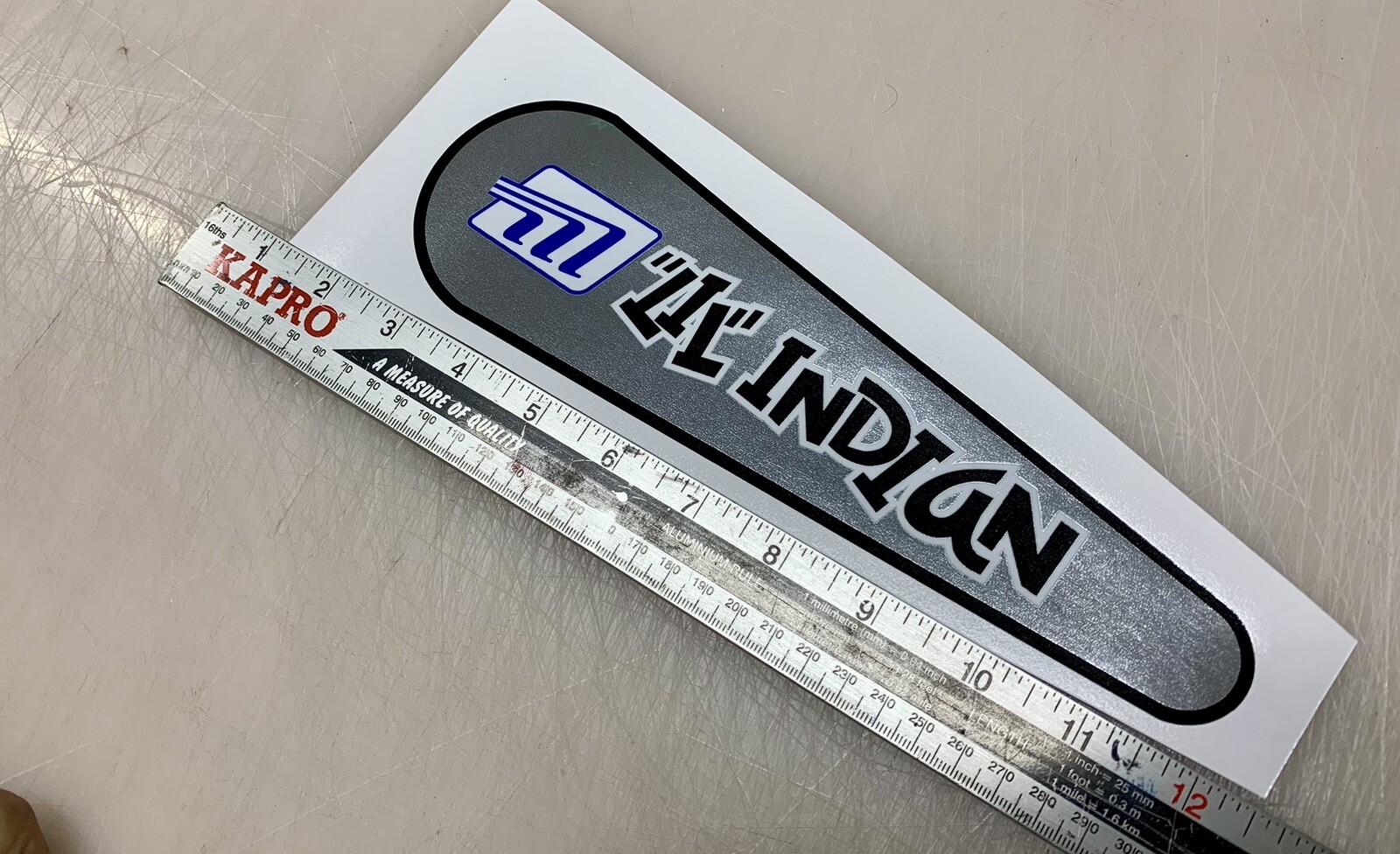 “LIL” INDIAN mini bike Plain Clutch Cover decal Chrome sticker minibike