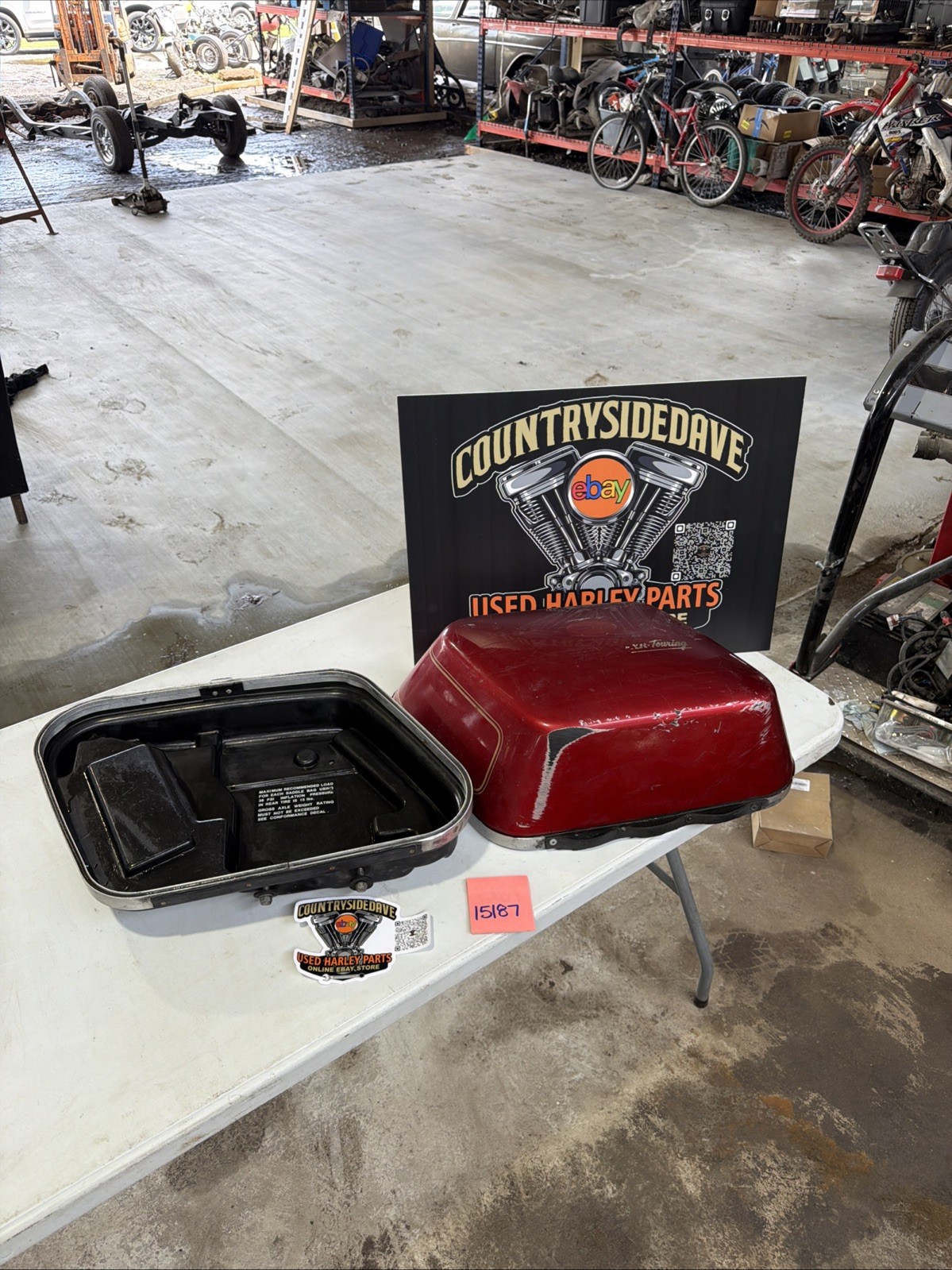 Harley Left Side Touring Fxr Fxrt FXRD Fxr Clam Shell Saddlebag OEM Inner Outer