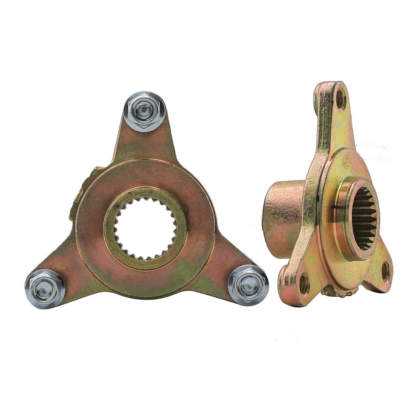 Pair 3 Stud 23T 78mm 1” Rear Axle Wheel Hubs for Go Kart ATV Quad Buggy