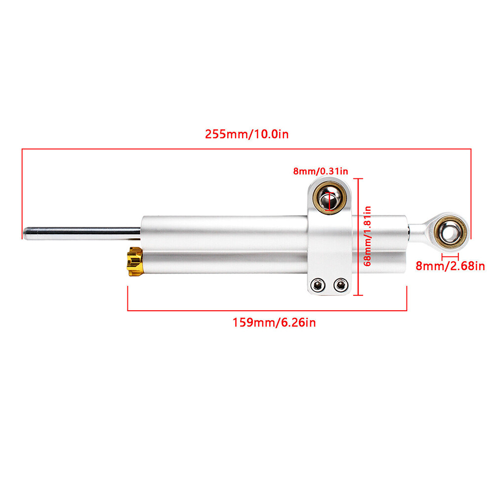 21 Levels Stabilizer Steering Damper 10″ 13″ For Suzuki GSXR1000 / ABS 2001-2024