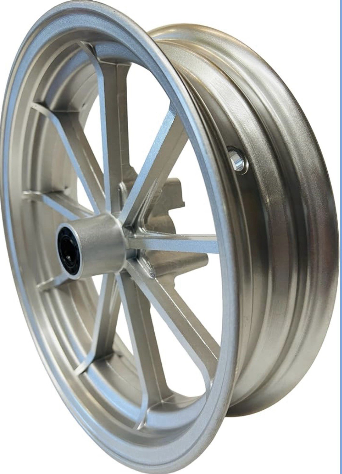Mini Bike Front Wheel. BLEM 12 Inch For 12mm Axles. MINOR PAINT ISSUES.