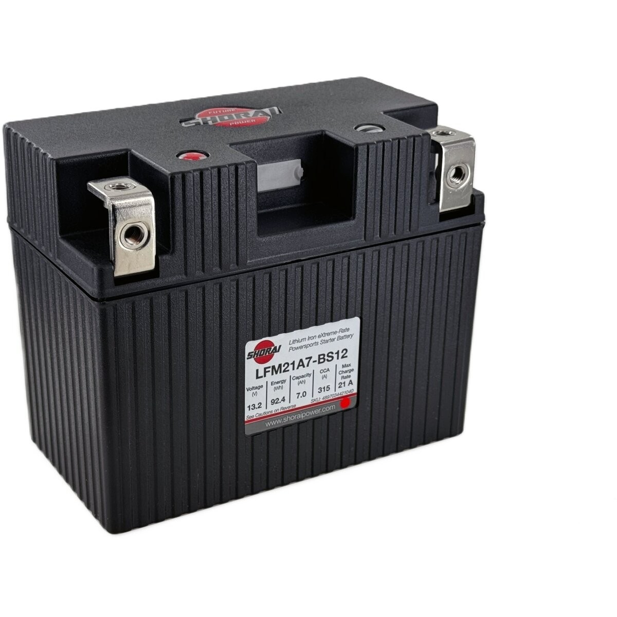 Shorai Xtreme-Rate 12-Volt LifePo4 LFM Lithium Battery LFM21A7-BS12