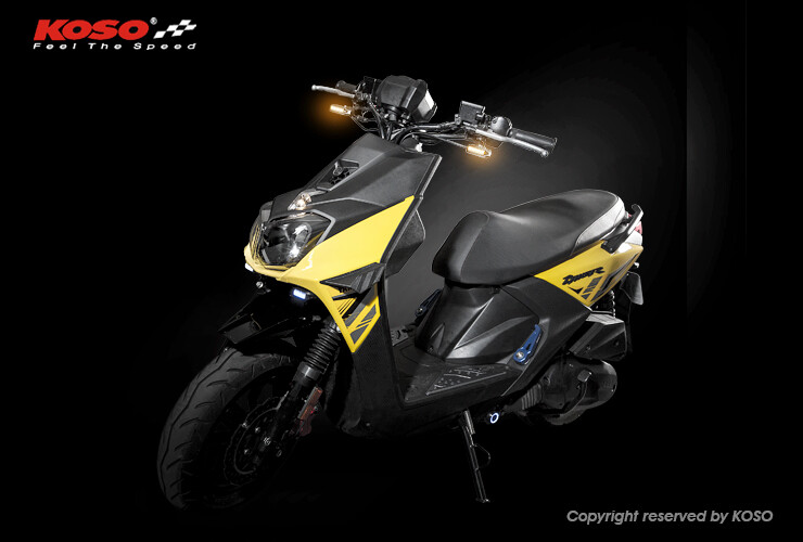 KOSO Indicator Light (Yellow) LED Front Wrinkle for Yamaha Zuma 125 2016 – 2021