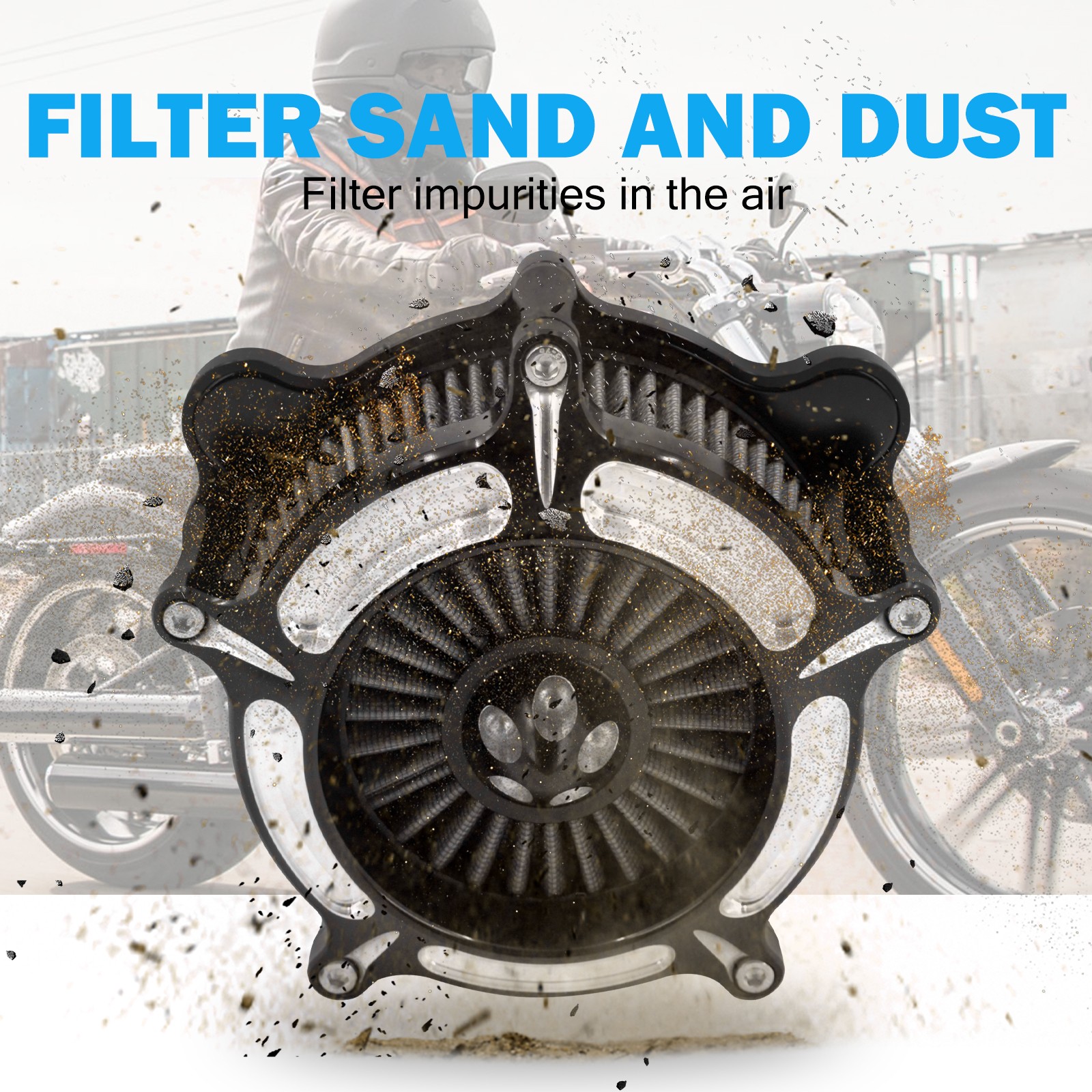 Air Cleaner Spike Intake Filter Fit For Harley Softail 2016 2017 Dyna FXDLS 17